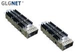 EMI Tabs Light Pipe QSFP+ Cage 1x1 Single Port Copper Alloy Cage Material