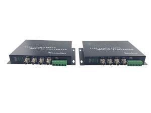 Quality 720P/960P/1080P 4 Channel Fiber Optic To Video Converter Optical Multiplexer For Cctv HD AHD CVI TVI Camera wholesale