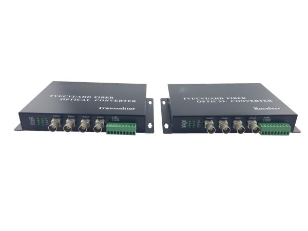 720P/960P/1080P 4 Channel Fiber Optic To Video Converter Optical Multiplexer For