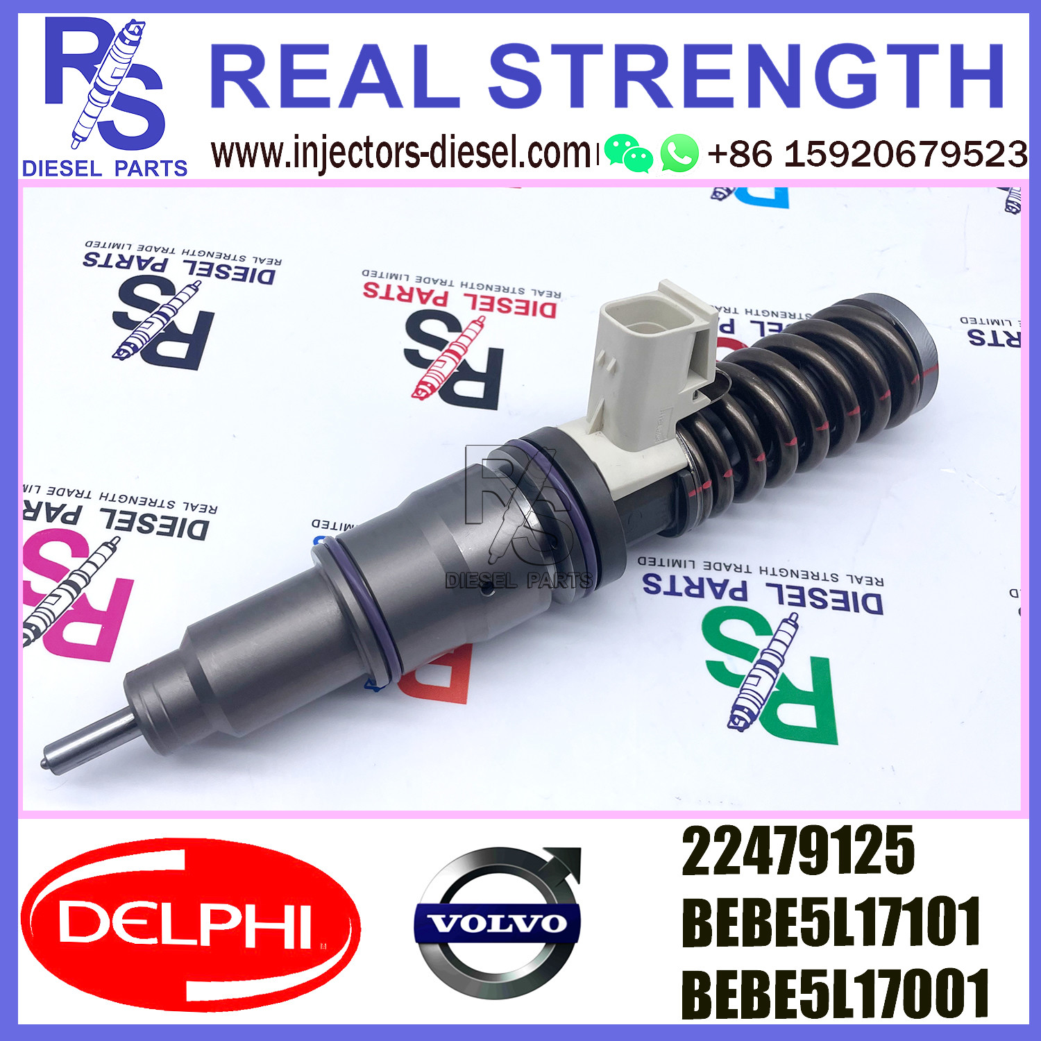 DELPHI 4pin BEBE5L17101 22479125 Diesel pump Injector BEBE5L17101 BEBE5L17001 22479125 E3.5 for V-O-L-V D16 US15 CARB REGS