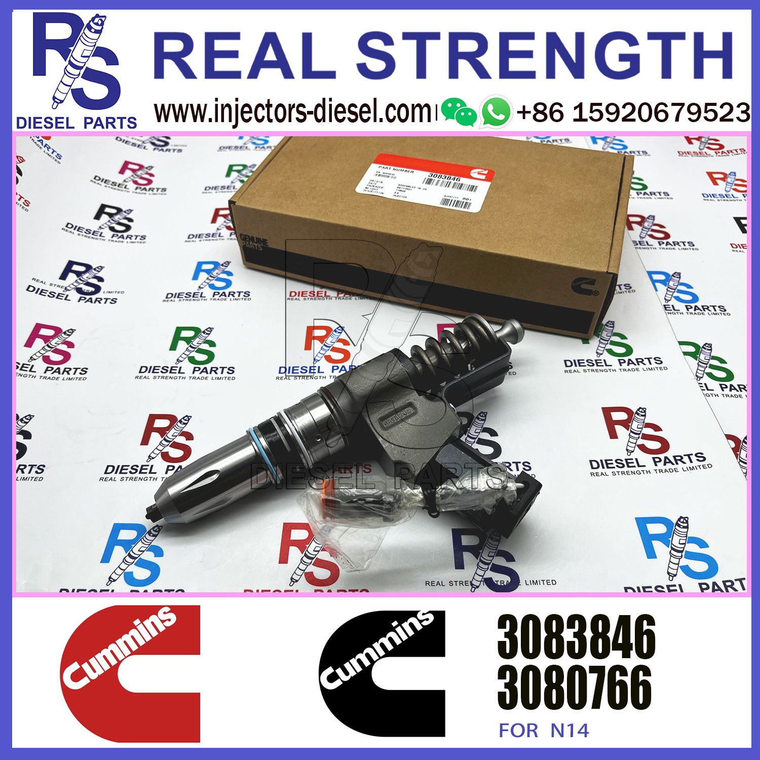 3083846 Diesel Fuel Injector N14 Common Rail Injector 3095086 3609796 3095040 3411763