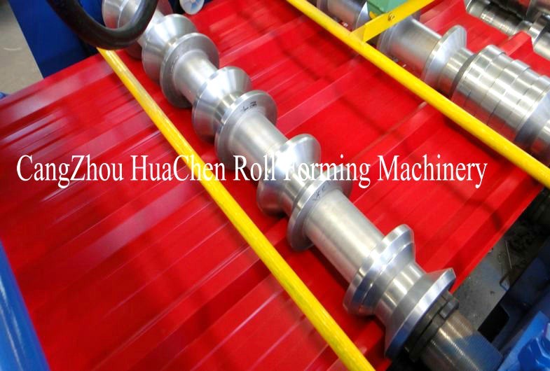 PPGi GI Metal Roofing Sheet Roll Forming Machine Double Layer 45# Steel Roller
