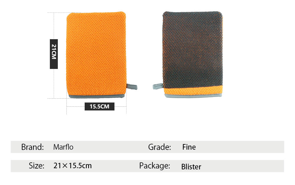 Effective Cleaning Orange Car Clay Mitt For Car Washing And Detailing S M L XL Size