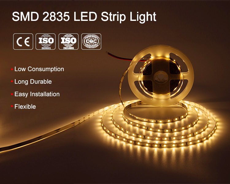 120LEDs 6000K 10w 12V SDCM 3 LED Strip with CE ROHS Certificate COB LED Flexible Strip