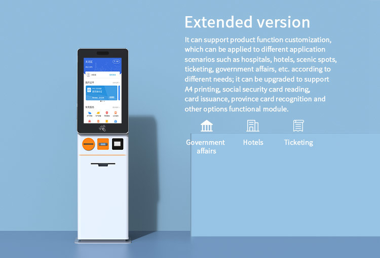 Android OS 21.5 Inch Payment Machine Catering Self Ordering Kiosk For Restaurant