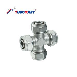 Quality Brass Pex Tube Compression Fittings Chrome Plated Water Supply Compression Fittings wholesale