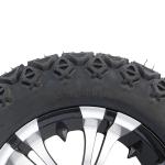Machined Gloss Black 14 Inch Golf Cart Wheels And Tires 22x10-14 All Terrain DOT