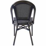 Light Weight Black Textilene Aluminum Bistro Dining Chairs