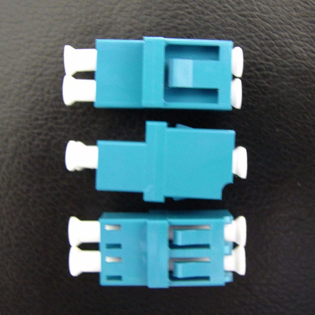 LC duplex high low type fiber optic adapter