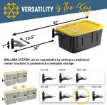 Stocked Wall-Mounted Storage Shelf Tote Rack for Ceiling Mount Garage Storage