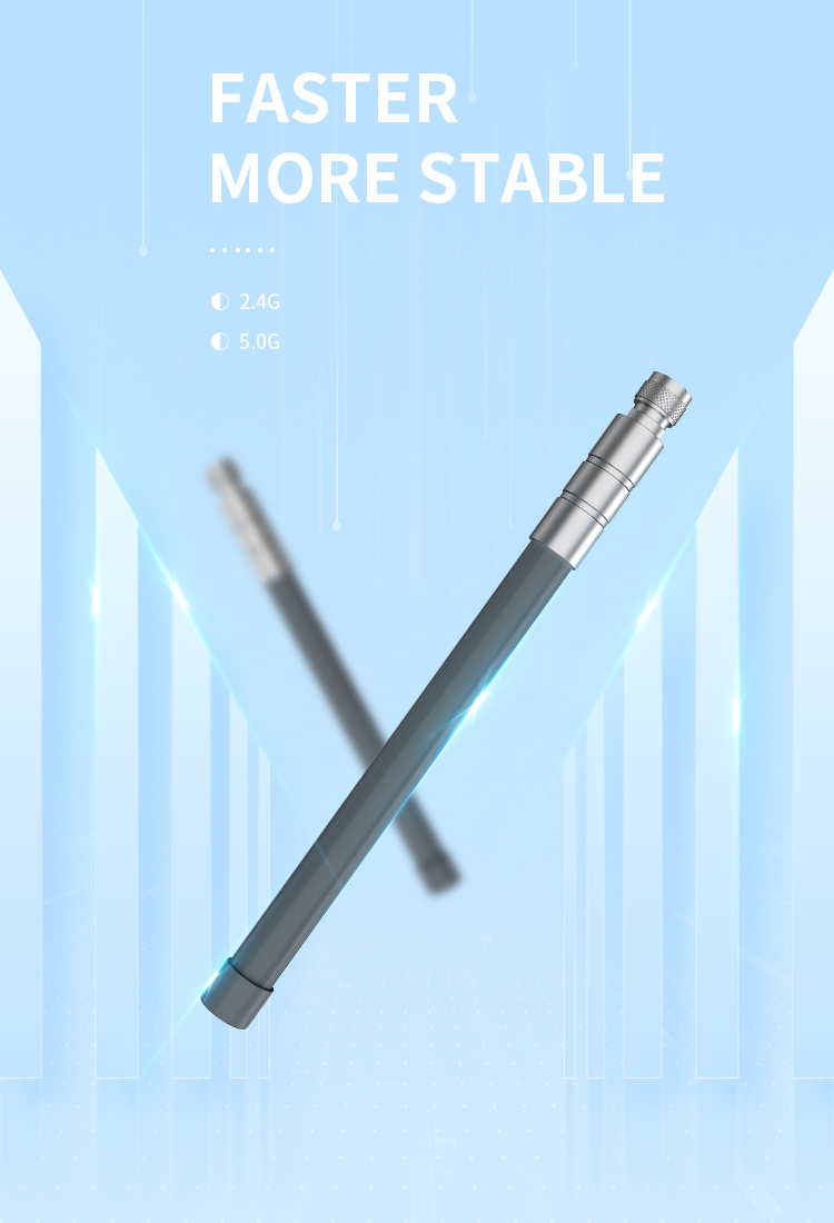 Customized Connector Type 2.4GHz/5.8GHz Fiberglass Antenna for Stable Signal Reception