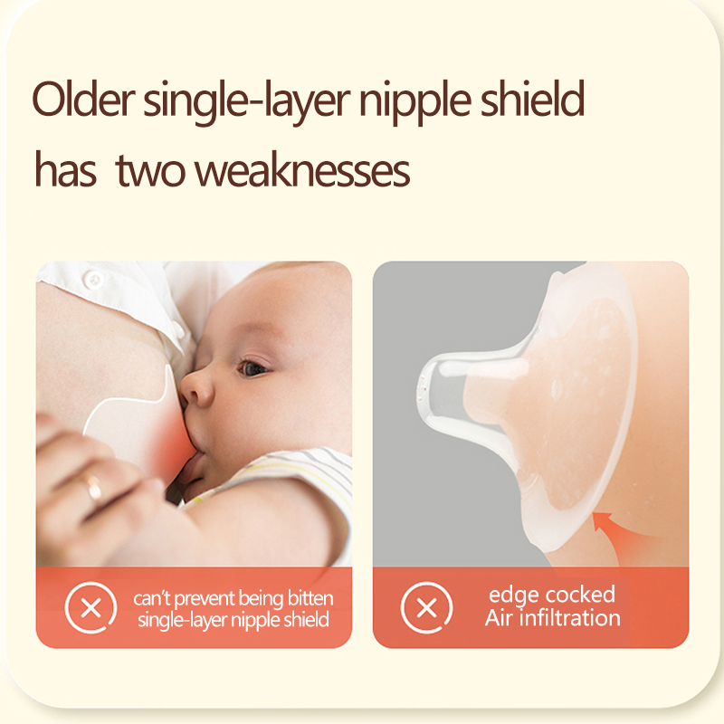 Nitrosamine Free Geometric Breastfeeding Nipple Protector Silicone Breast Shield For Nursing