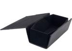 Leather Rhinestone Foldable Glasses Case , Sunglasses Packaging Box Purple