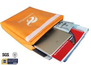 Quality Non Itchy Fireproof Document Bag 1523 ℉ Envelope Pouch 11&quot;x15&quot;x2&quot; Orange wholesale