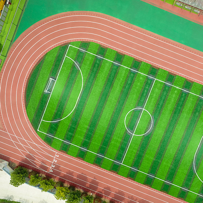 Graphic 400 Meter Synthetic Sports Flooring Surfaces Wear Resistance