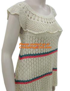 Quality Women Fashion Crochet Shoulder Strapless Knitted Sweater Long Sleeved Embroidery Pullover Women Clothing wholesale