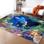 Living room large carpet, bedroom floor mat, scenic, artistic, cute, non slip
