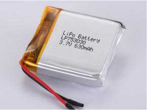 Quality LP753030 3.7V 630MAH Silver Lithium Polymer Battery for Long-lasting Performance wholesale