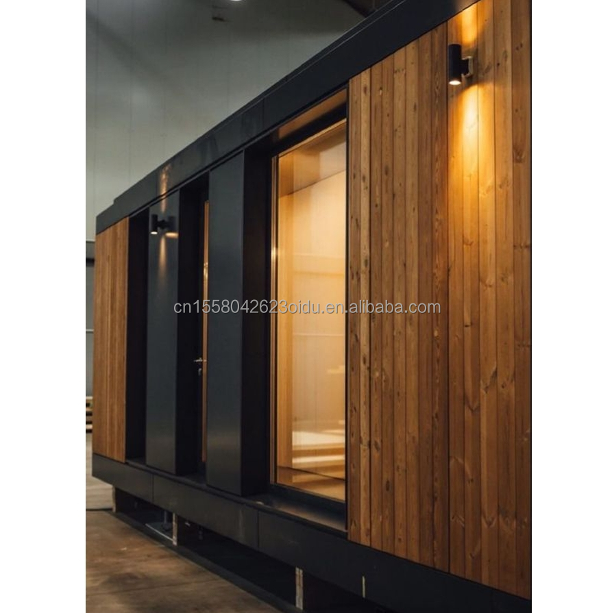 20ft 40ft Quick Assembly Container for Temporary Office Hotel Wooden Houses from Steel Frame Galvanized Steel Bending 180g