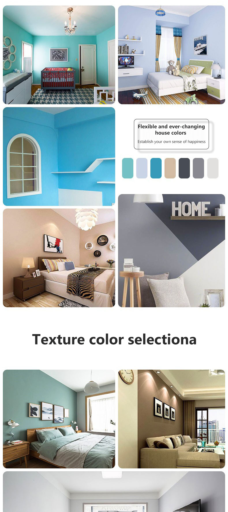 Indoor Single Component Wall Paint with Environmental Protection and Custom Color