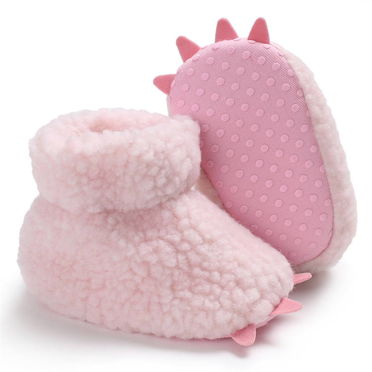 2019 winter Warm plush Cartoon 0-2 years boy and girl baby booties newborn