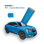 Customizable Color Wrap Film Crystal Miami Blue PET Vinyl Wrap Recyclable Anti