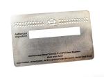 85x54x0.5mm Steel Taxi VIP Member Card Cut Logo White Signature