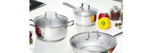 Quality Easy Cleaning Stainless Steel Non Stick Pan Set 0.5mm Thickness Durable wholesale