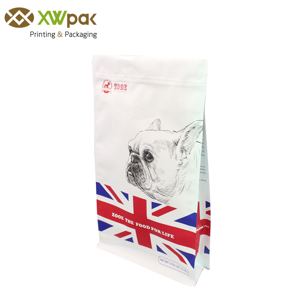 Eight Side Sealed Stand Up Zipper Pouch Bags Plastic Food Grade VMPET BOPP
