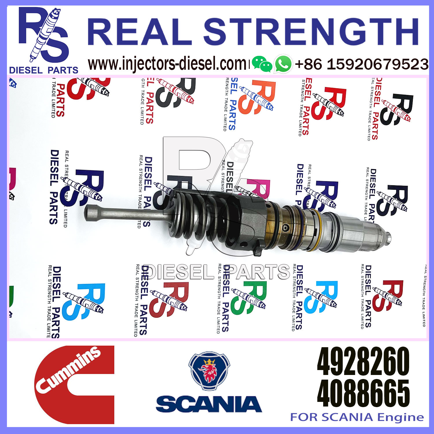 Common Diesel injector 4062569 4088723 4928260 4010346 4928264 For QSX15 ISX15 Engine