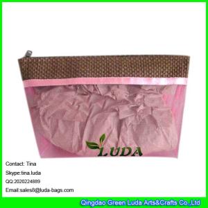 Quality LUDA women handbags wholesale straw beach clutch bags top zipper wholesale