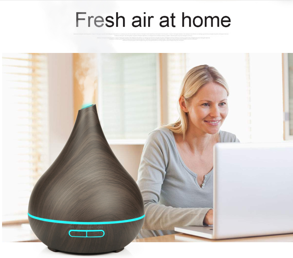 HOMEFISH 400ml Essential Oil Diffusers Wooden Aroma Diffuser OEM ODM