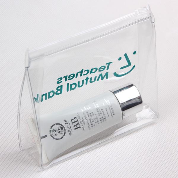 Transparent Custom Printed Brand Logo Clear PVC Zip lock Slider Plastic Bag For Cosmetic/Swimwear/Document Zipper Pouch