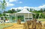 Luxury Resort Vacation Resort Canopy Large Camp Tent Hotel With Lining / Floor