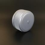 White Plastic 49mm Tamper Evident Bottle Caps With Ribbed Closure