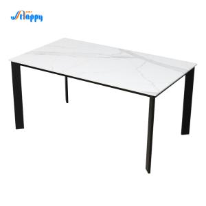 Quality 1500*850mm contemporary customized Ceramic top Dining Table, knock down wholesale