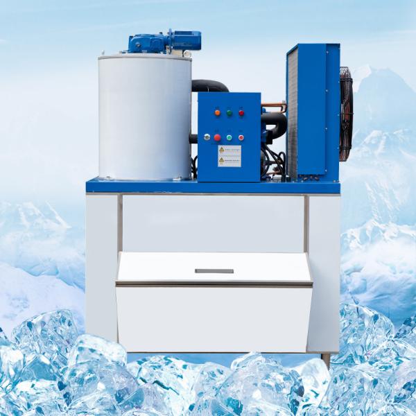 Stainless Steel Geneglace Flake Ice Machine 1 Ton Frosty Snow Cone Machine Air