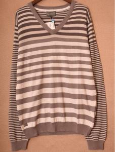 Quality 55% Silk Striped V Neck Sweaters wholesale