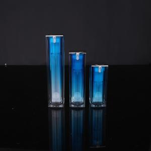 Quality Double Walled Square Lotion 15ml Acrylic Airless Bottle wholesale