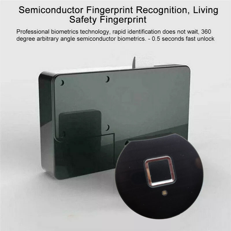 Safety Magnetic Electronic Keyless Fingerprint Wooden Drawer Lock / Cabinet Locks