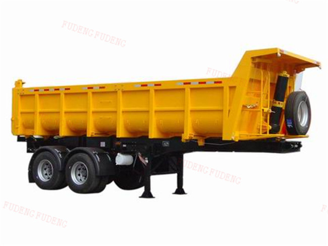 12 Wheel Steel Dump Semi Trailer With Hyva Hydraulic Cylinder 3 Axles