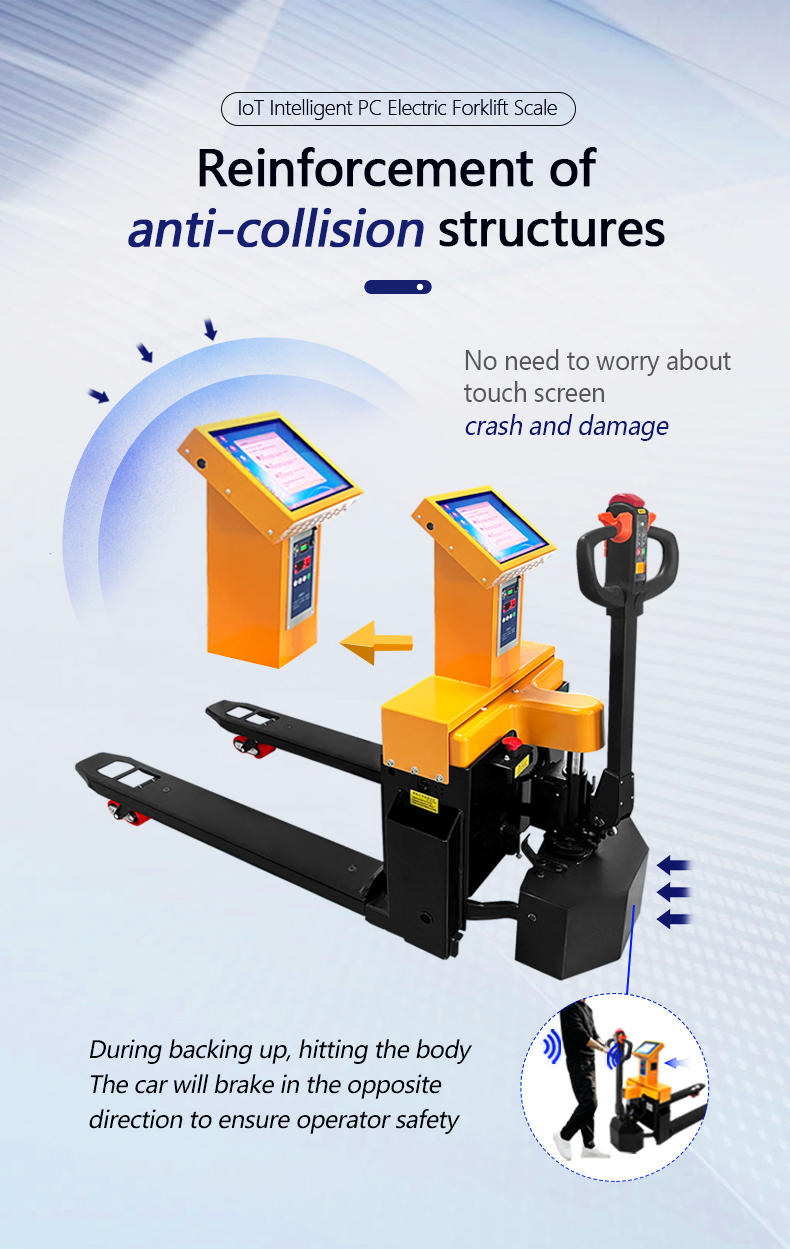 12 Inch Touchscreen Display Weighing Forklift Scale with Intelligent Electric Android