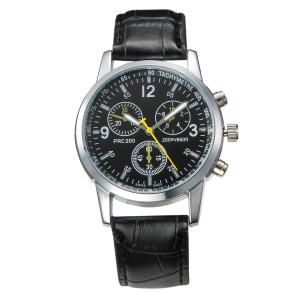 Quality 9mm Leather Strap Wrist Watch 3 Bar Water Resistant Chronograph wholesale