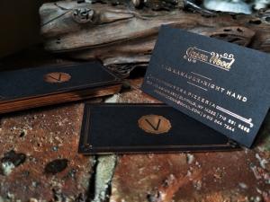 Quality Black Gold Foil Letterpress Business Cards Rose Gold Foil Edges , Offset Printing wholesale