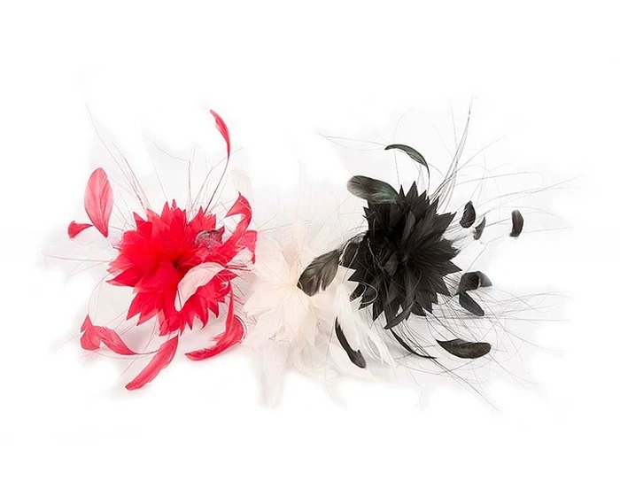 15*15 cm Rooster Coque Feather Flower Mount with Wire Accessory