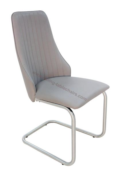 Polyurethane PU Upholstered Stainless Dining Chair Livingroom Chair Leisure