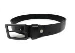 3.5cm Width Cowhide Black Mens Casual Leather Belt