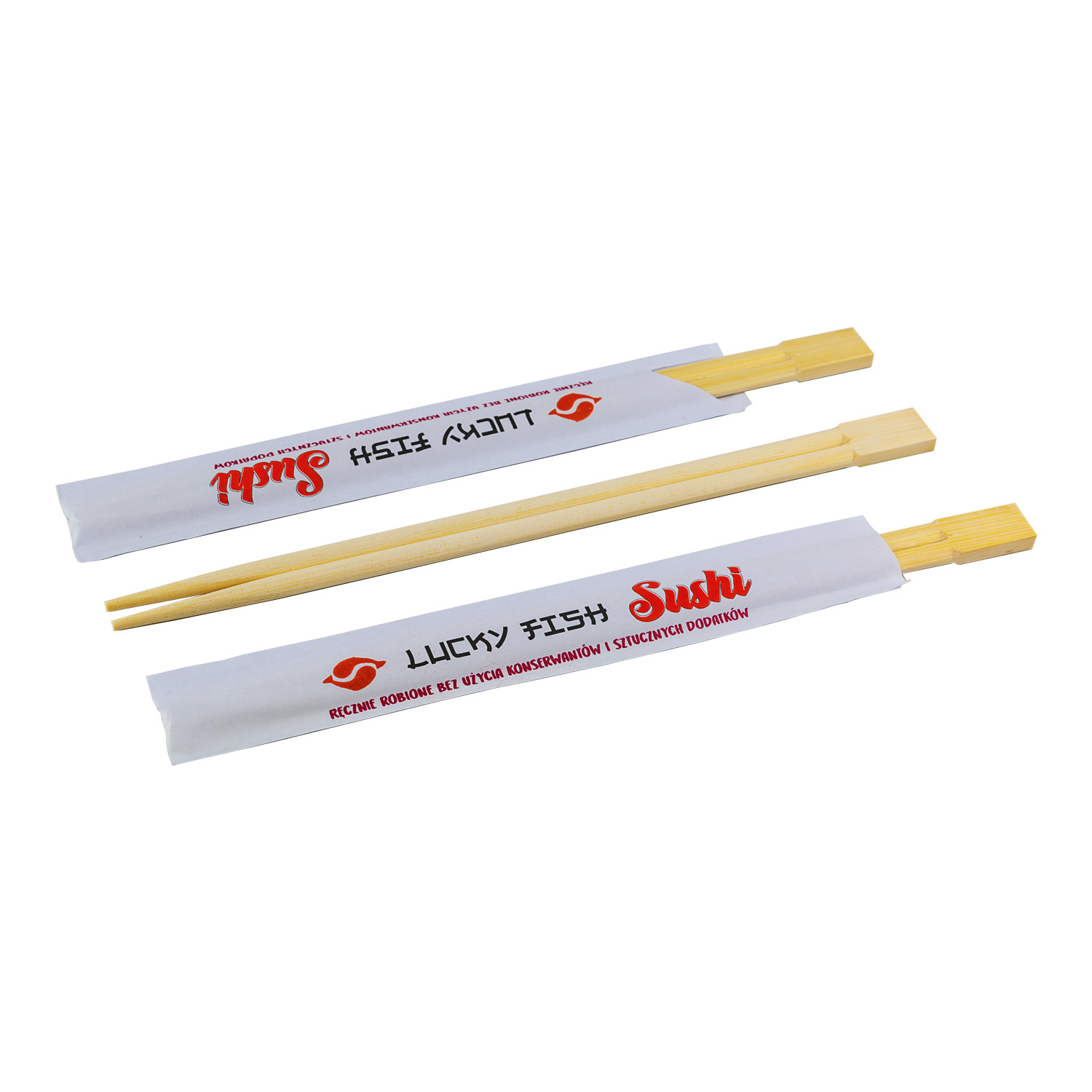 White Custom Printed Logo Sushi Bamboo Chopsticks For Restaurant