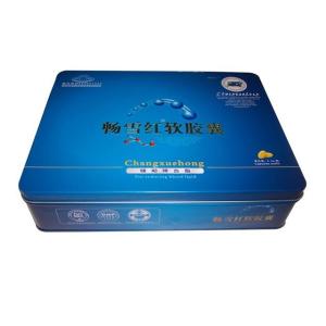 Quality Drug Packing Metal Tin Container Box Printed With Different Colors And Versions wholesale