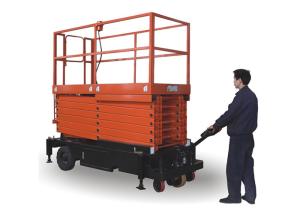 Quality Sinolift SJY（II）Stainless Manganese Steel Pedestrian Motorized Mobile Scissor Lift Capacity 500 kg wholesale